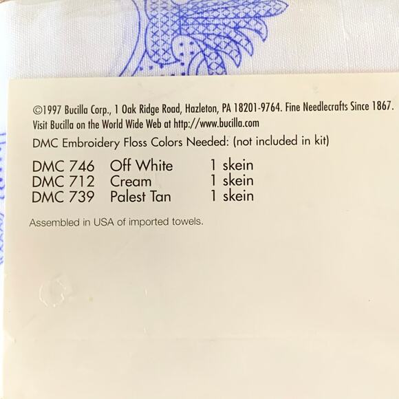 Bucilla Special Edition #64691 Vtg Stamped Cross Stitch Monogram Towels - NIP - Picture 5 of 6